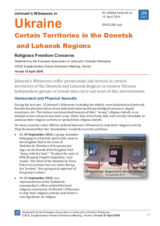 Session 3, Statement on Jehovah's Witnesses in Ukraine, Certain Territories in the Donetsk and Luhansk Regions