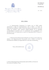 Response by the Delegation of Spain to the Questionnaire on the Code of Conduct on Politico-Military Aspects of Security