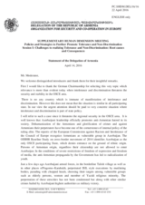 Session 1, Statement