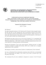 Session 2, Statement