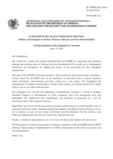 Closing Session, Statement