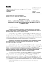 Decisione N.8/11 sul ruolo appropriato dell’OSCE nel facilitare la risoluzione 1540 del Consiglio di sicurezza delle Nazioni Unite