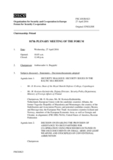 Journal of the 817th Plenary Meeting of the Forum for Security Co-operation