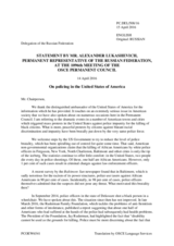 Statement by the Delegation of the Russian Federation on the ensuring constitutional policing in the United States of America