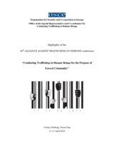 Highlights of the 16th  Alliance against Trafficking in Persons Conference