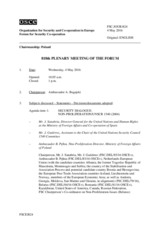 Journal of the 818th Plenary Meeting of the Forum for Security Co-operation