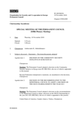 Journal of the 838th Special Plenary Meeting of the Permanent Council