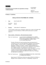 Journal de la 825ème séance plénière du Conseil