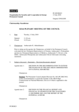 Journal of the 823rd Plenary Meeting of the Permanent Council