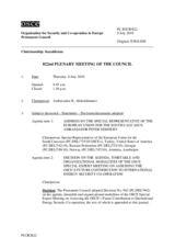 Journal of the 822nd Plenary Meeting of the Permanent Council