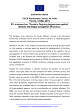 Statement by the Dutch EU Presidency on the Russia’s ongoing aggression against Ukraine and illegal occupation of Crimea