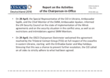 Report on the activities of the Chairperson-in-Office Report on the activities of the Chairperson-in-Office