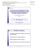 Presentation by Mr. Mika Poutiainen, Project Manager, Enforcement Department, International Affairs, Finnish Customs