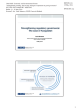 Presentation by Ms. Yulia Minaeva, Senior Economic and Environmental Officer