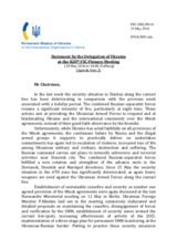 Statement by the Delegation of Ukraine on the situation in and around Ukraine