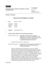 Journal de la 1098ème séance plénière du Conseil