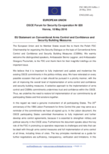 Statement by the Dutch EU Presidency in response to the presentations by Ambassador B. Laggner and by Ambassador G. Poznański