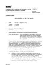 Diario de la 819ª Sesión plenaria del Foro de Cooperación en materia de Seguridad  