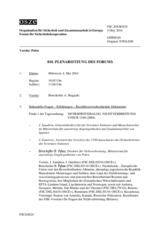 Journal der 818. Plenarsitzung des Forums