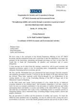 Closing Statement by Dr. Halil Yurdakul Yiğitgüden