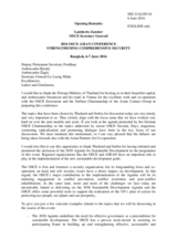 Opening remarks by Lamberto Zannier OSCE Secretary General Opening remarks by Lamberto Zannier OSCE Secretary General