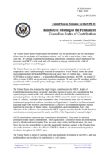 Statement by the Delegation of the United States of America on the Scales of Contribution