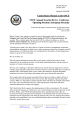 Statement by Ms. Kathleen A. Kavalec, Deputy Assistant Secretary for European Affairs 