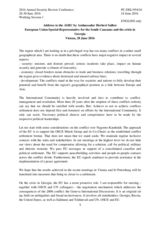 Address by Amb. Herbert Salber, Special Representative for the South Caucasus and the crisis in Georgia