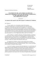 Statement by the Delegation of the Russian Federation in response to the report by the OSCE Project Co-ordinator in Uzbekistan, Mr. John MacGregor