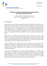 Statement by the Delegation of Ukraine on the Russia’s ongoing aggression against Ukraine and illegal occupation of Crimea