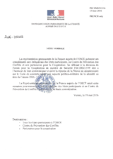 Response by the Delegation of France to the Questionnaire on the Code of Conduct on Politico-Military Aspects of Security