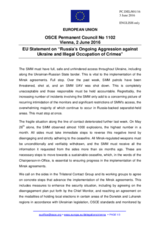 Statement by the Dutch EU Presidency on the Russia’s ongoing aggression against Ukraine and illegal occupation of Crimea