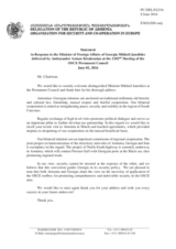Statement by the Delegation of Armenia in response to the address by the Minister for Foreign Affairs of Georgia, H.E. Mikheil Janelidze