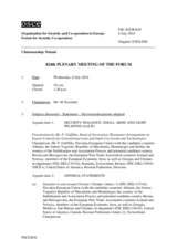 Journal of the 824th Plenary Meeting of the Forum for Security Co-operation