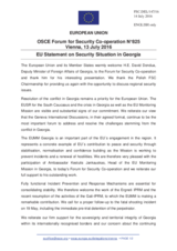 Statement by the Slovak EU Presidency in response to the presentations by H.E. Mr. D. Dondua, Deputy Minister for Foreign Affairs of Georgia, and Mr. K. Jankauskas, Head of the European Union Monitoring Mission in Georgia