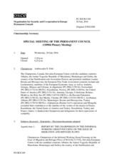 Journal of the 1109th Special Plenary Meeting of the Permanent Council
