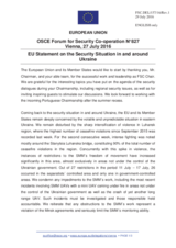 Statement by the Slovak EU Presidency on the situation in and around Ukraine