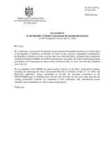 Statement by the Delegation of Moldova on the presidential elections in Moldova, to be held on 30 October 2016