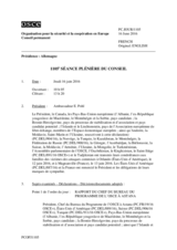 Journal de la 1105ème séance plénière du Conseil