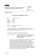 Journal de la 823ème séance plénière du Forum
