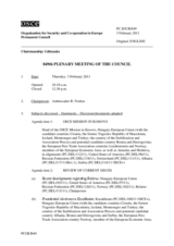 Journal of the 849th Plenary Meeting of the Permanent Council