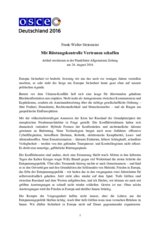 Mit Rüstungskontrolle Vertrauen schaffen