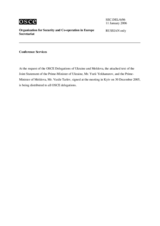Joint statement of Ukrainian Prime Minister Yurii Yekhanurov and Moldovan Prime Minister Vasile Tarlev