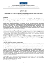 AGENDA: Expert meeting Enhancing the OSCE long-term approach to migration governance