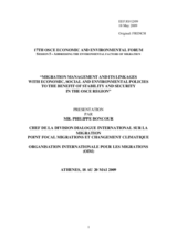 Presentation by Mr. Philippe Boncour, Head of the International Dialogue on Migration Division, Migration Policy, Research and Communication Department, IOM, Geneva (fr)