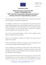 Statement by the Luxembourgian EU Presidency on the migration and refugee crisis in the OSCE area