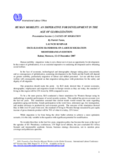 Presentation Mr. Taran, Senior Migration Specialist, ILO, Geneva