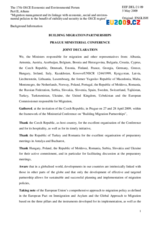 Building Migration Partnership, Prague Ministerial Conference, Joint Declaration