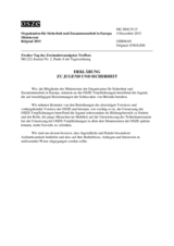 Erklärung zu Jugend und Sicherheit