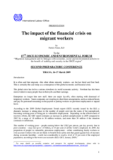 Presentation by Patrick A. Taran, Senior Migration Specialist, International Migration Program, ILO